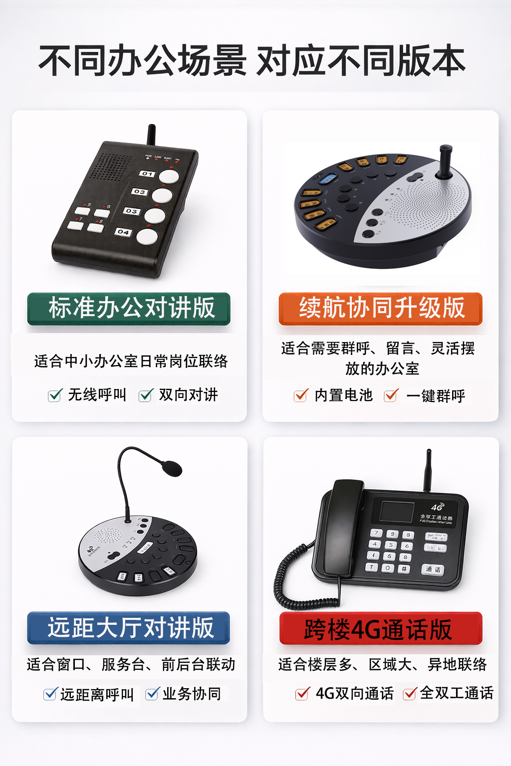 不同办公场景对应不同版本