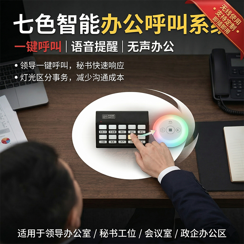 商务办公对讲，无线通话，7色语音办公灯